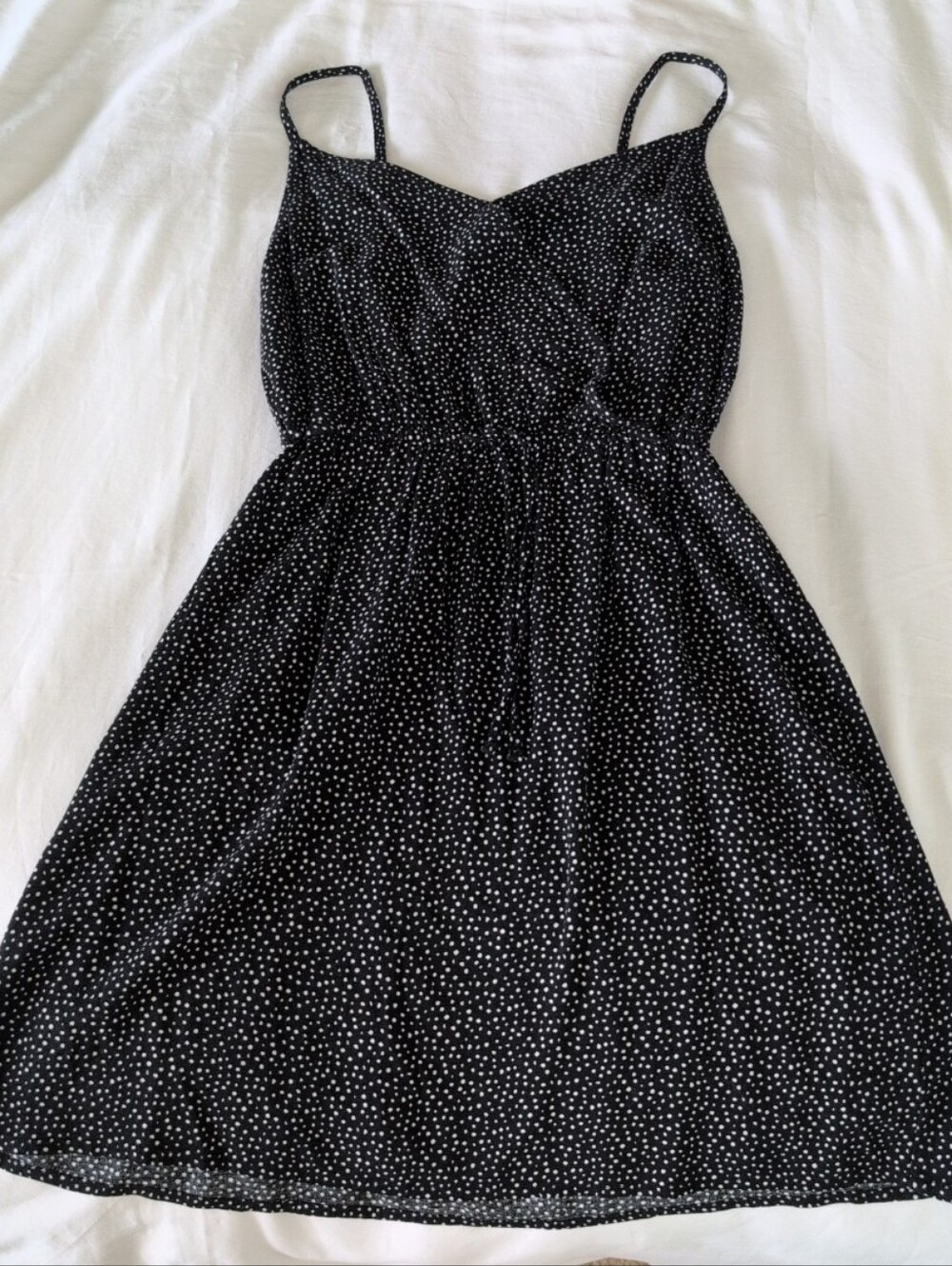Hollister Dress -- Black with White Polka Dots, Size XS
